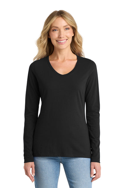 Women's Long Sleeve Fan Favorite™ V-Neck Tee
