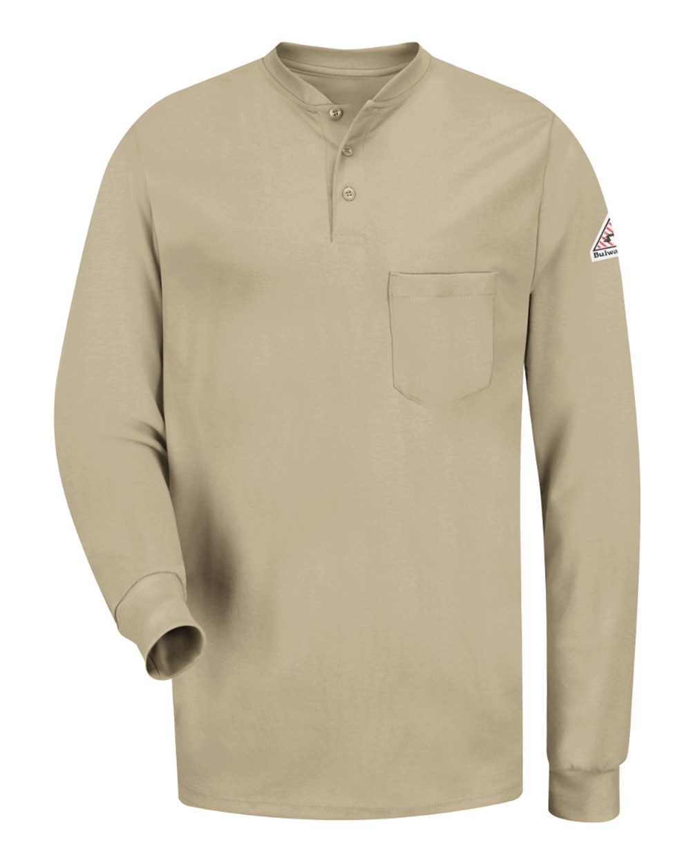 Bulwark Men's Tall Long Sleeve Tagless Henley Shirt - SEL2T TALL