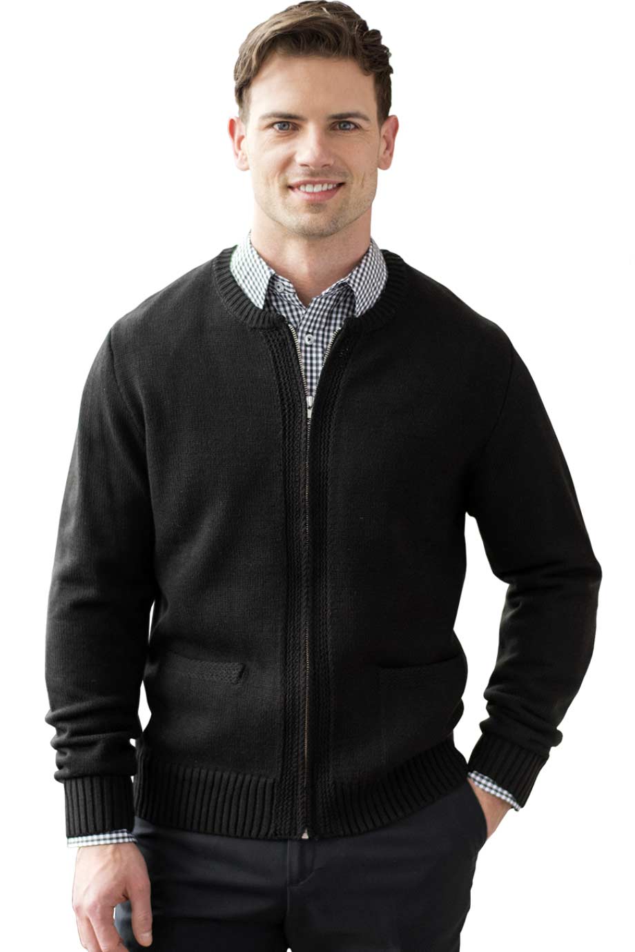 Heavyweight Acrylic Full-Zip Cardigan
