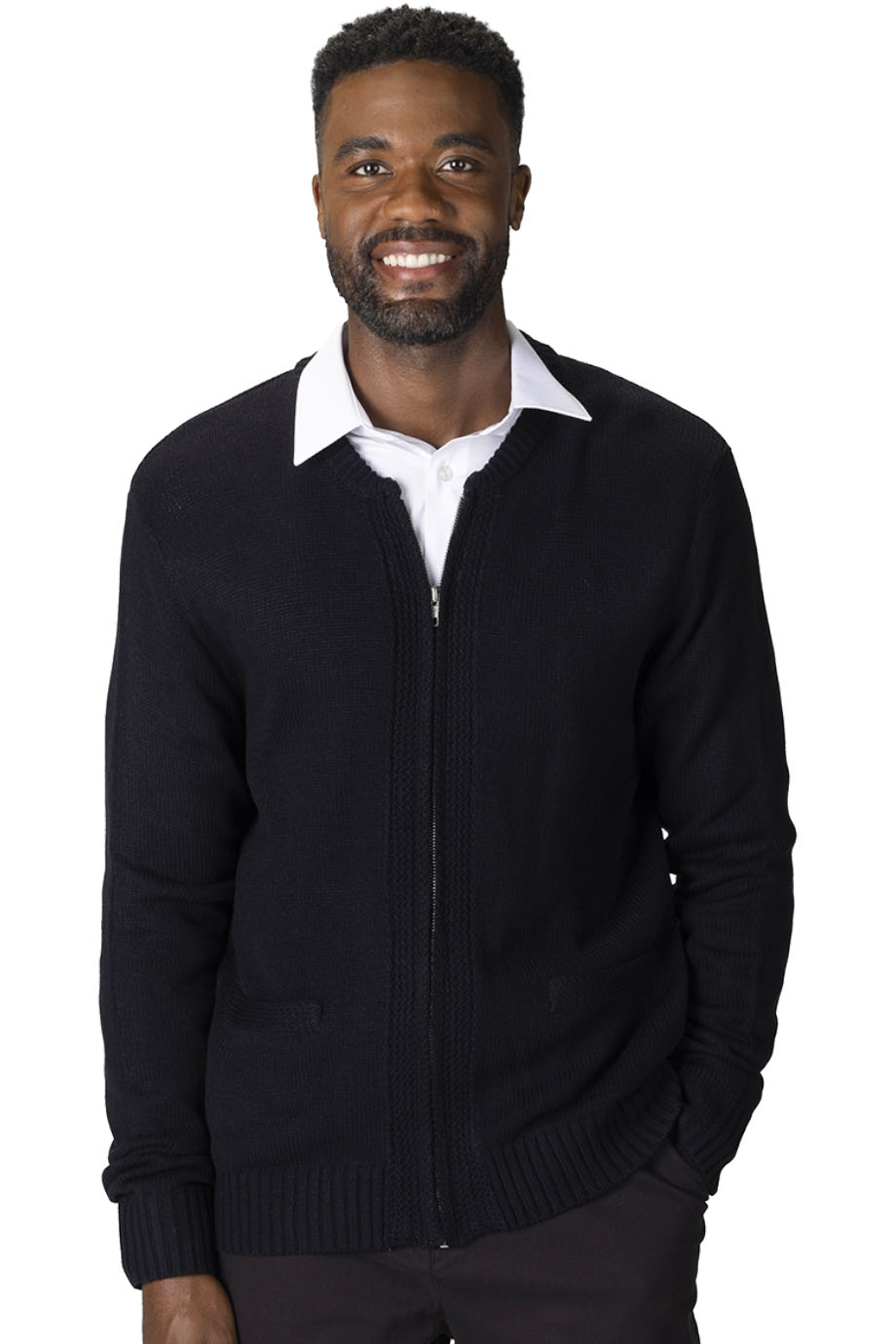Heavyweight Acrylic Full-Zip Cardigan